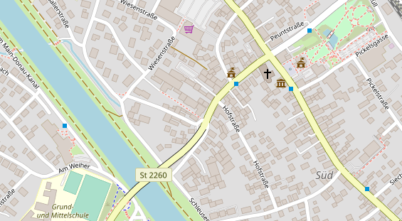 Restaurant auf Karte