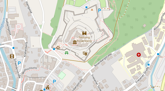 Restaurant auf Karte