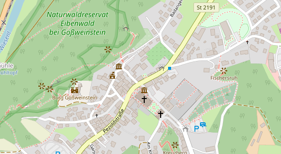 Restaurant auf Karte