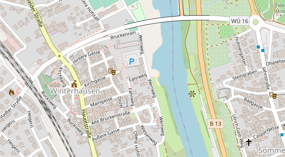 Restaurant auf Karte