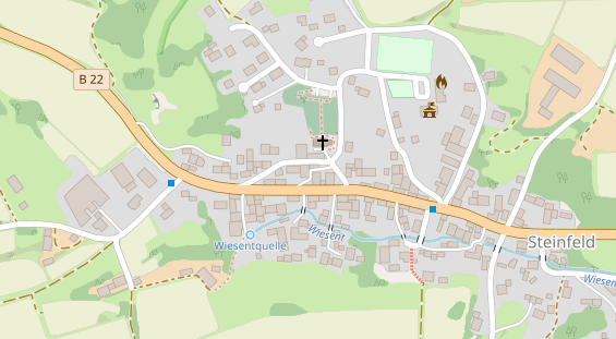 Restaurant auf Karte