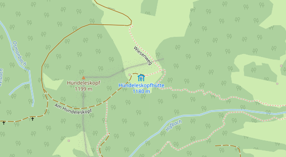 Restaurant auf Karte