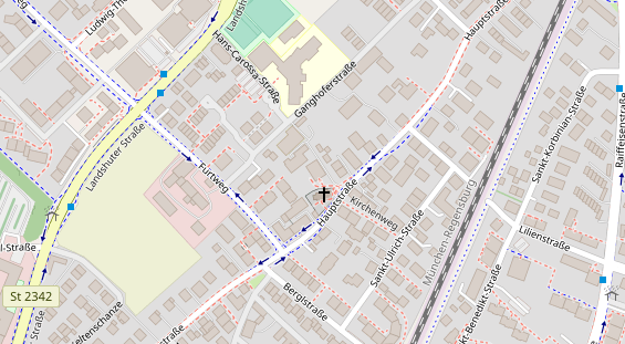 Restaurant auf Karte