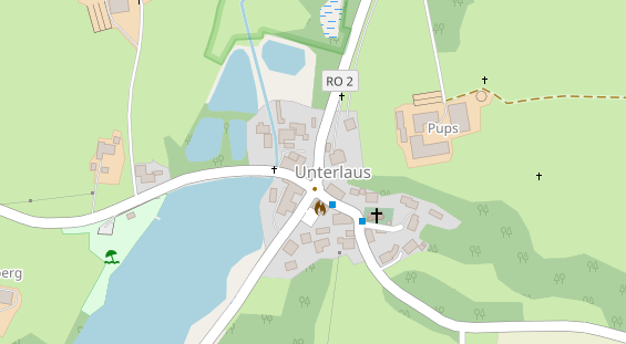 Restaurant auf Karte