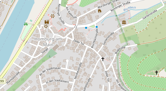 Restaurant auf Karte