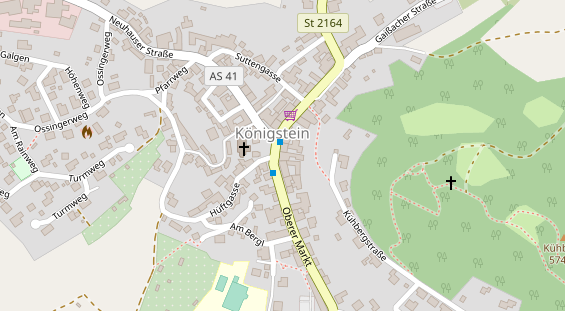 Restaurant auf Karte