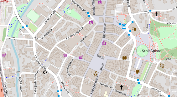 Restaurant auf Karte