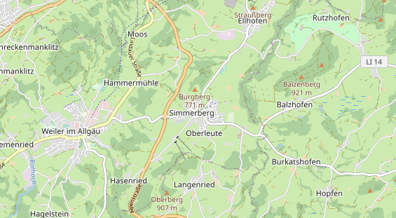 Restaurant auf Karte