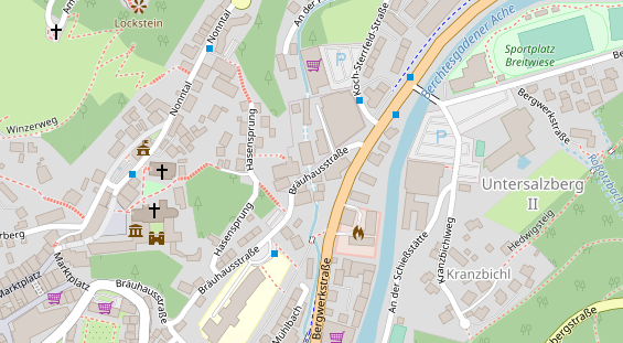 Restaurant auf Karte