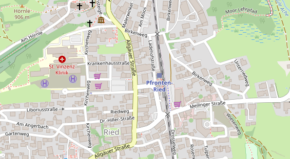 Restaurant auf Karte