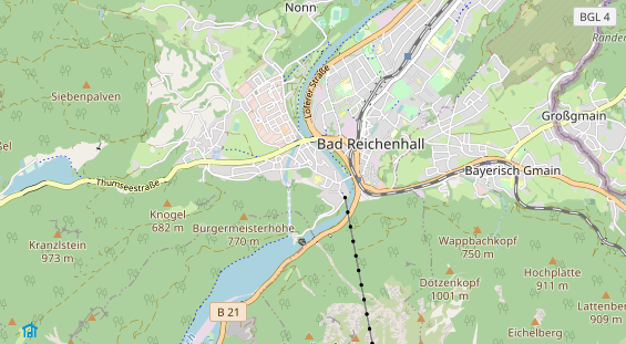 Restaurant auf Karte