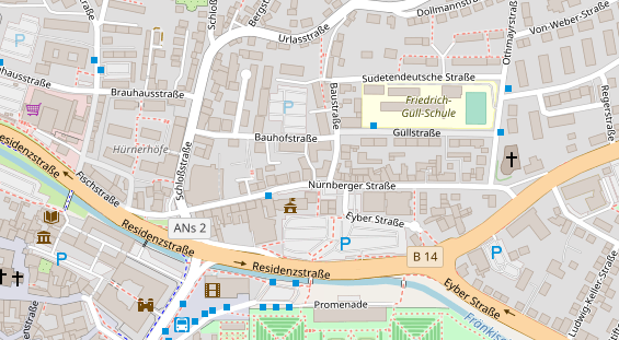 Restaurant auf Karte