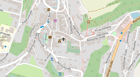 Restaurant auf Karte