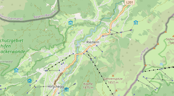 Restaurant auf Karte