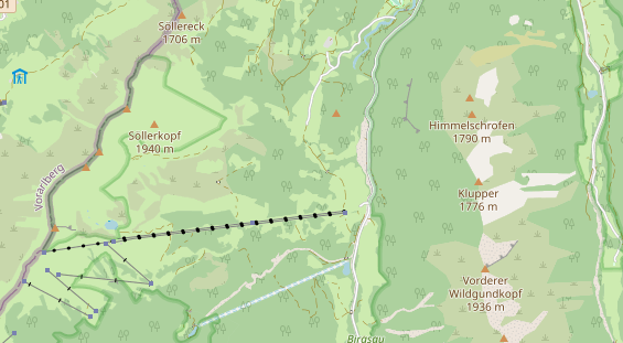 Restaurant auf Karte