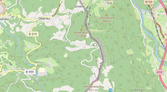 Restaurant auf Karte