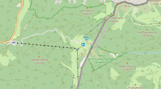 Restaurant auf Karte