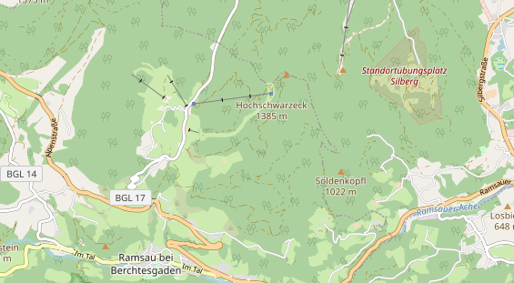 Restaurant auf Karte