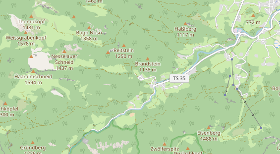 Restaurant auf Karte