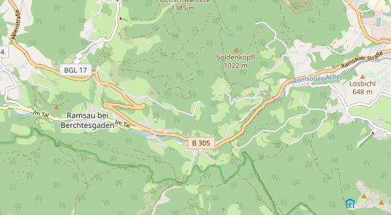 Restaurant auf Karte