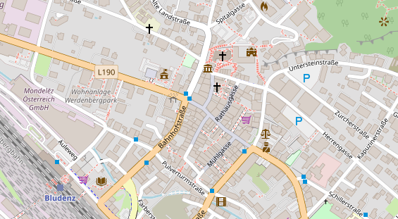 Restaurant auf Karte