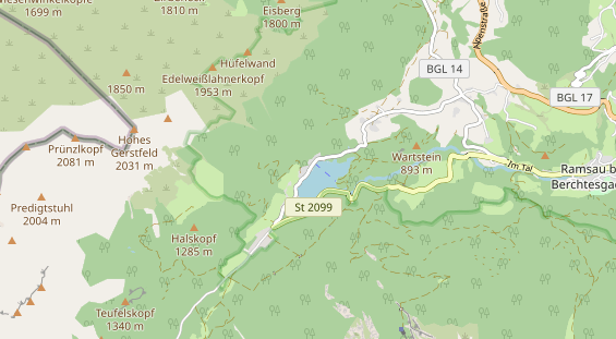 Restaurant auf Karte