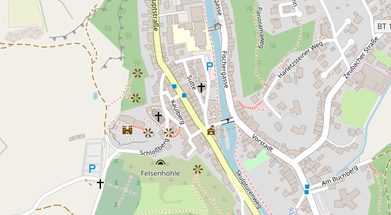 Restaurant auf Karte