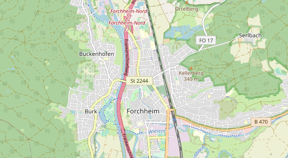 Restaurant auf Karte