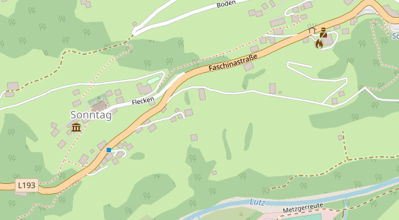 Restaurant auf Karte