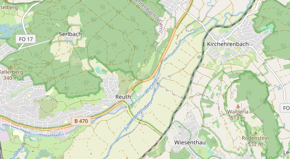 Restaurant auf Karte