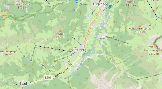 Restaurant auf Karte