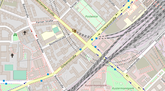 Restaurant auf Karte