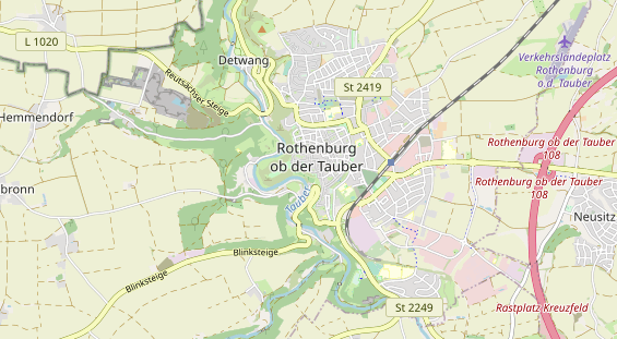 Restaurant auf Karte