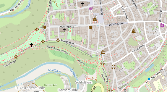 Restaurant auf Karte