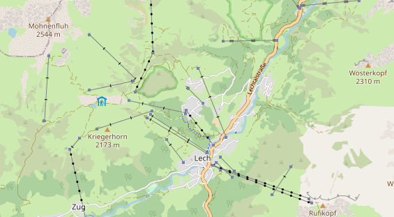 Restaurant auf Karte