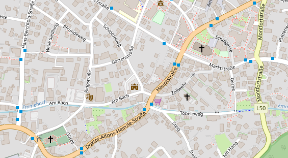 Restaurant auf Karte