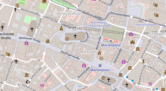 Restaurant auf Karte