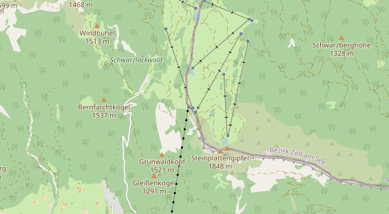 Restaurant auf Karte