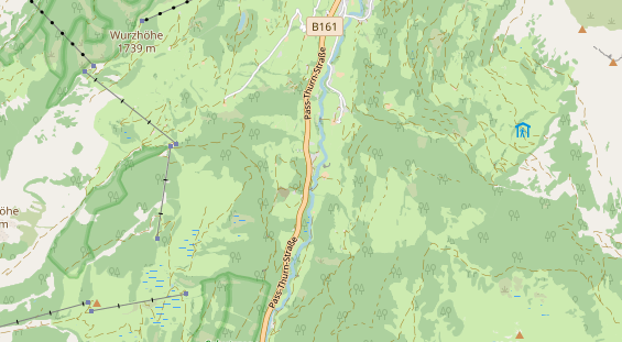 Restaurant auf Karte