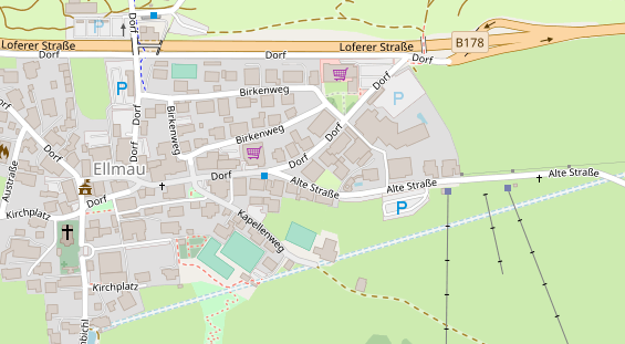 Restaurant auf Karte