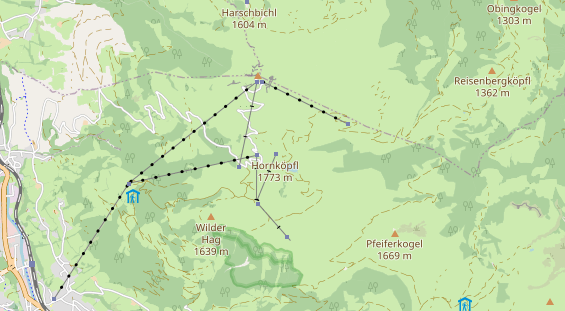 Restaurant auf Karte