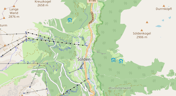 Restaurant auf Karte