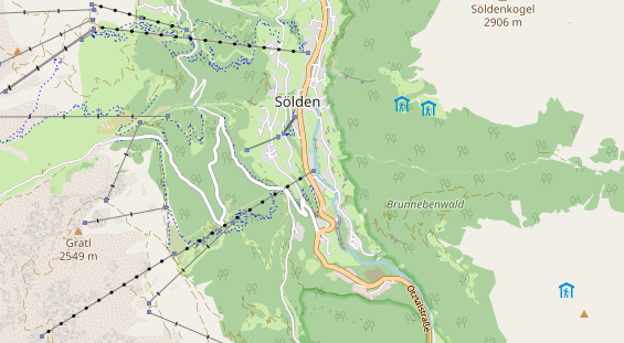 Restaurant auf Karte