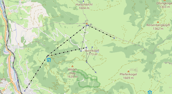 Restaurant auf Karte