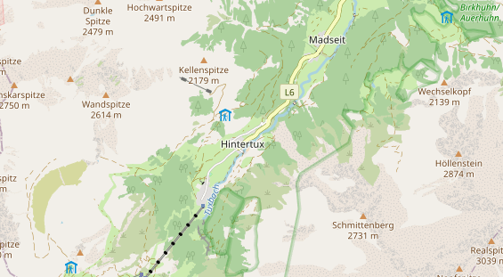 Restaurant auf Karte