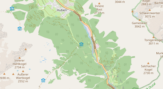 Restaurant auf Karte