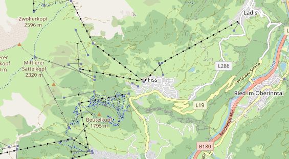 Restaurant auf Karte