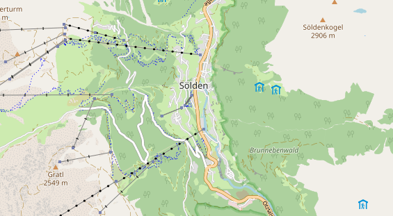 Restaurant auf Karte