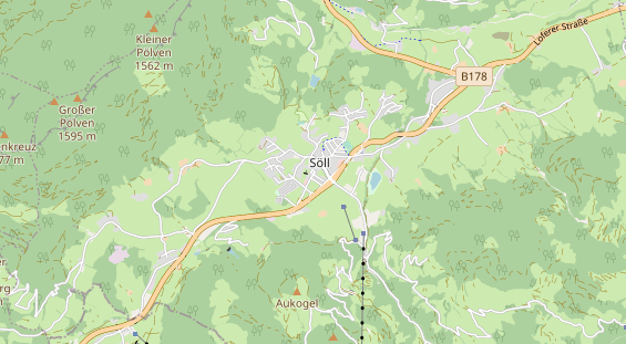 Restaurant auf Karte