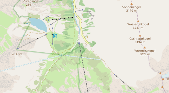 Restaurant auf Karte